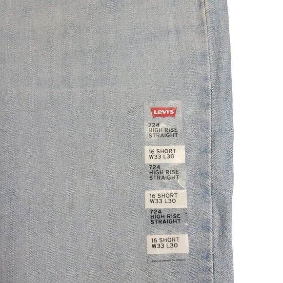 ❇️NWT❇️ Levi's Hi-Rise Straight Jeans 724 | 33 X 30 - Picture 5 of 7
